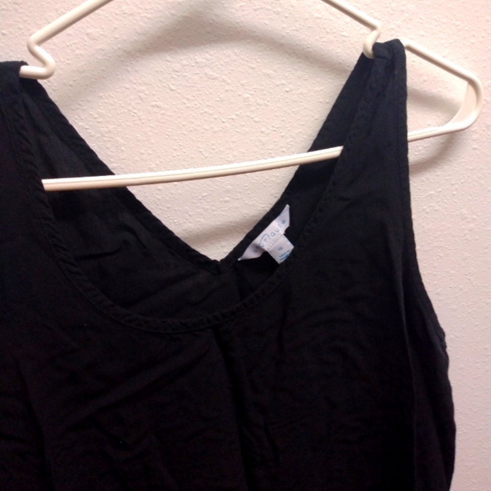 Black sleeveless top